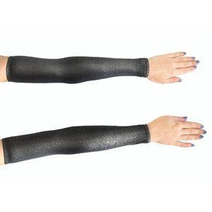 Sleeves for dance costume. Dark gray-silver metallic. Size M. New